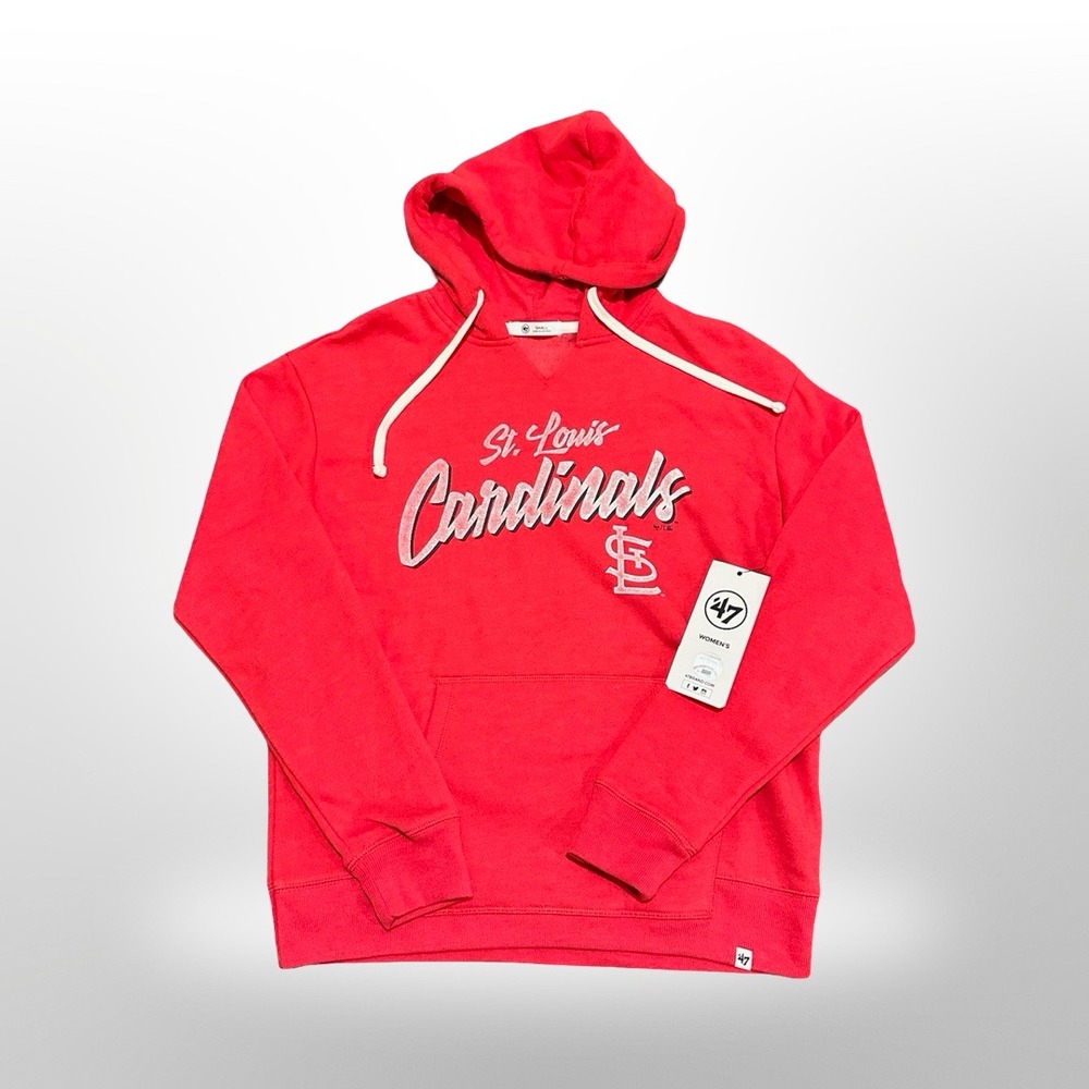 47 Brand St Louis Cardinals Red Rise Kennedy Hoodie Sweatshirt Women's Small
